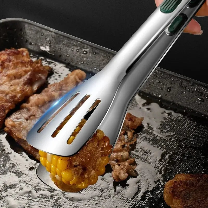 Pince de cuisine en inox antidérapante — BBQ, salade & buffet