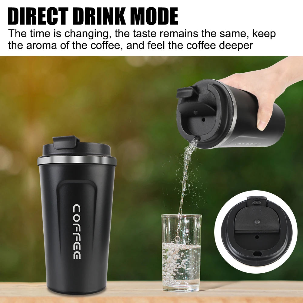 Mug Thermos Isotherme 380/510ml – Tasse de Voyage en Acier Inoxydable