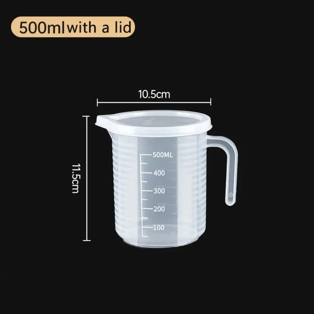 Verre Doseur Plastique Alimentaire avec Graduation – 100ml à 5000ml, Transparent, Cuisine & Laboratoire