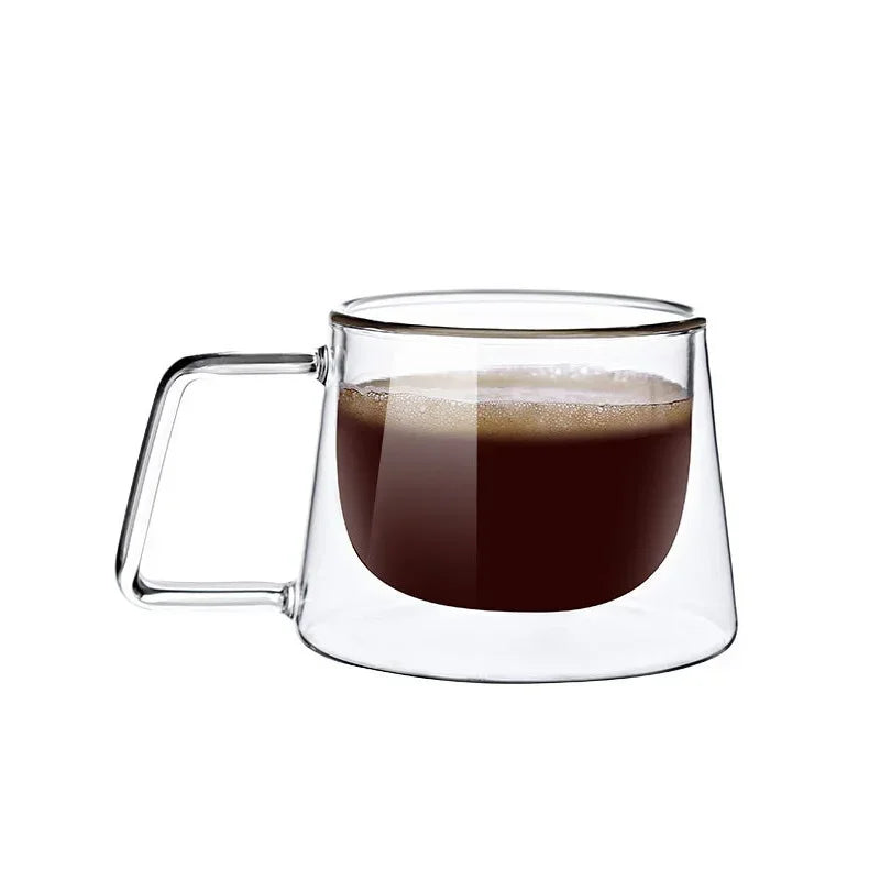 Tasse Espresso Double Paroi 200ml en Verre Borosilicate – Mug Café Transparent