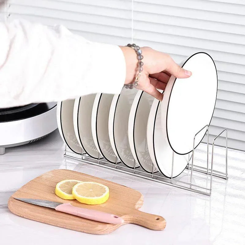 Égouttoir à Vaisselle en Inox – Porte-Assiettes et Égouttoir de Cuisine Multifonction