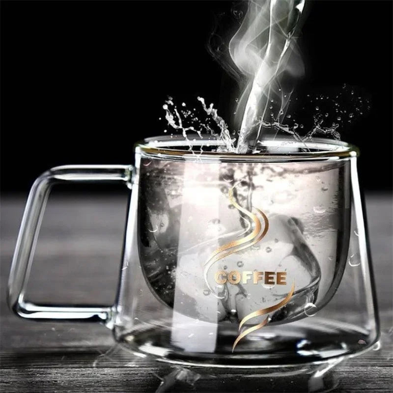 Tasse Espresso Double Paroi 200ml en Verre Borosilicate – Mug Café Transparent