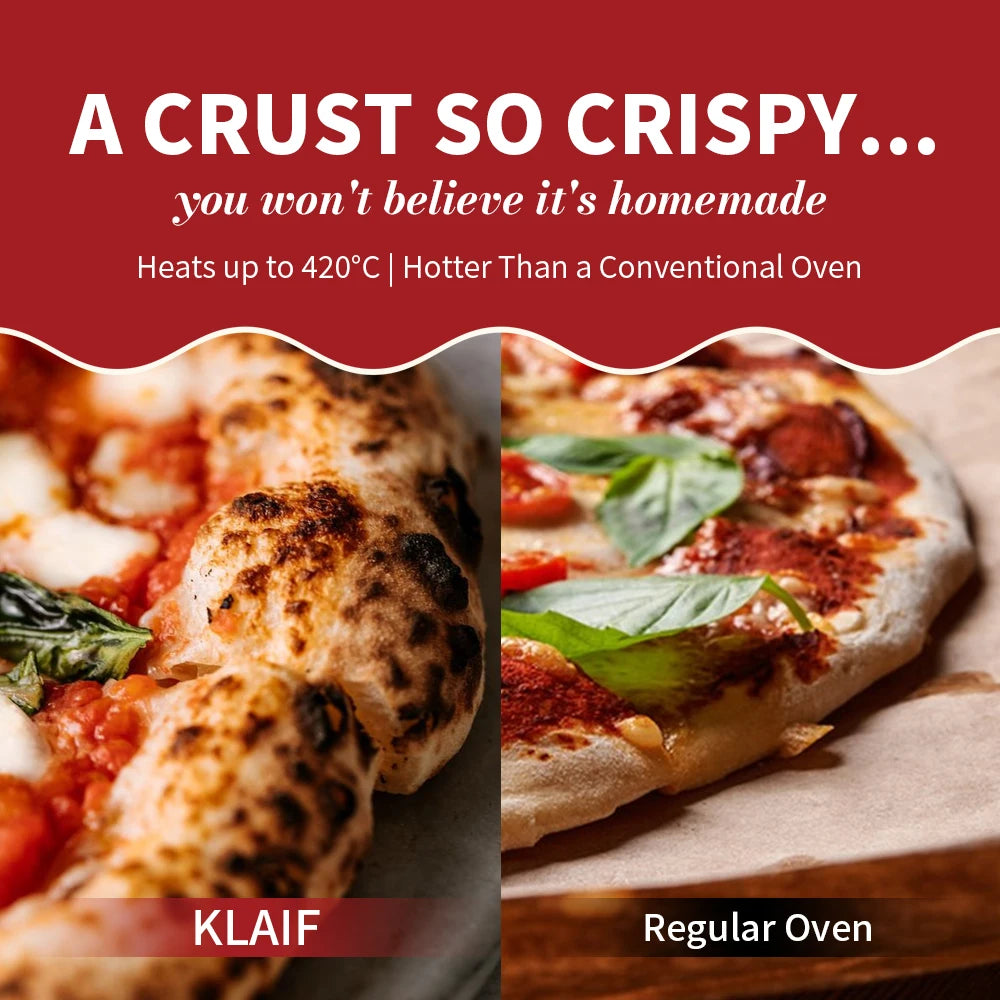 Four à Pizza Électrique Klaif 420°C – Pierre Céramique 12 Pouces, 1200W | BestConfort