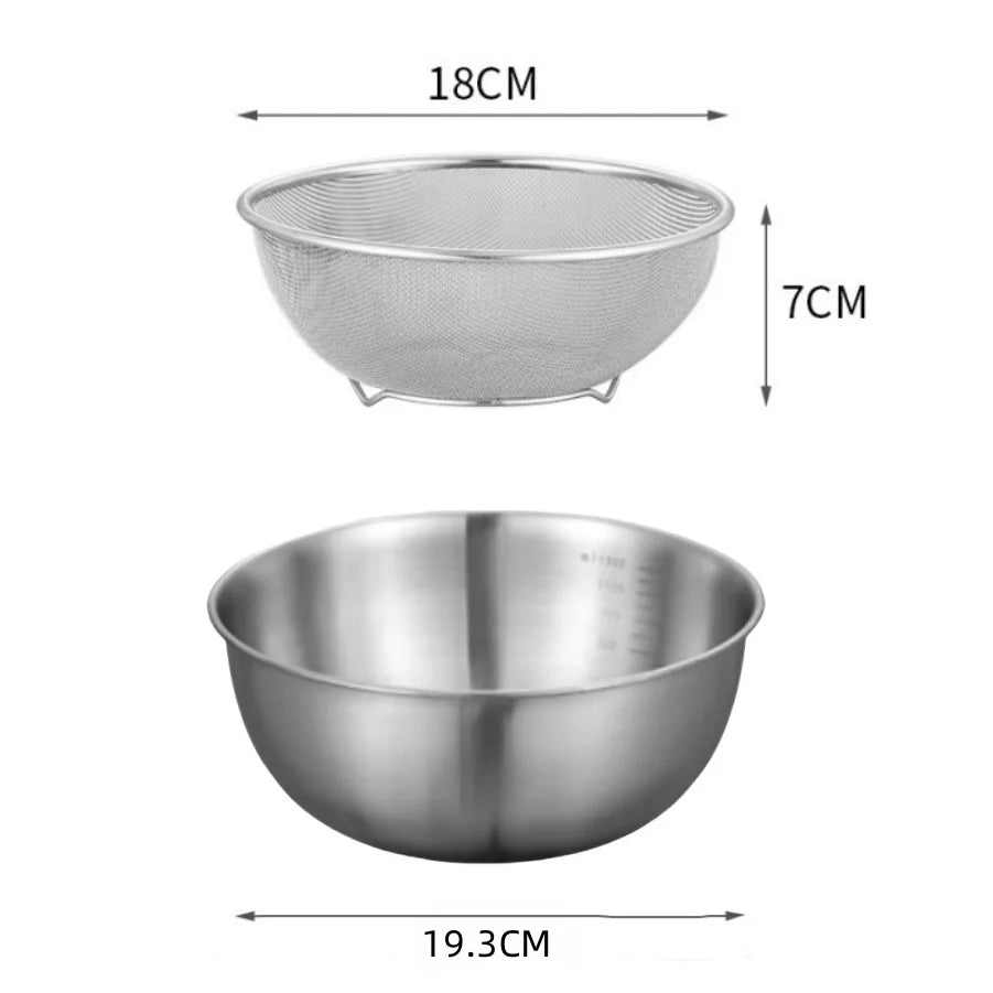 Set de Bols en Inox avec Balance – 1 à 3 Pièces, Grande Capacité | BestConfort