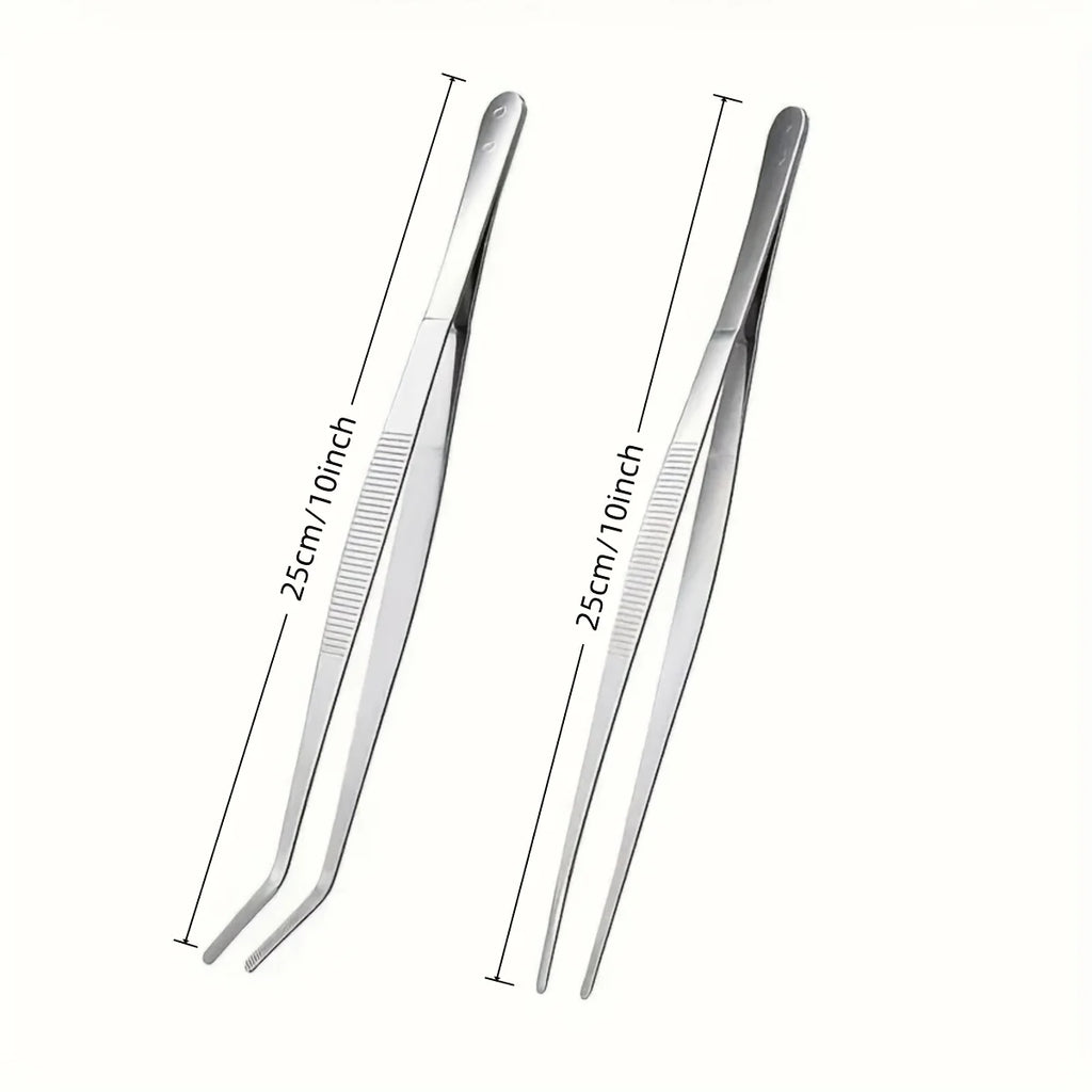 Lot de 2 Pinces de Cuisine Professionnelles en Acier Inox – Grillades, Fruits de Mer, Cuisine de Précision | BestConfort