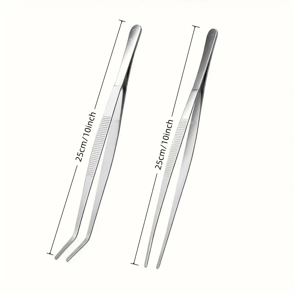 Lot de 2 Pinces de Cuisine Professionnelles en Acier Inox – Grillades, Fruits de Mer, Cuisine de Précision | BestConfort