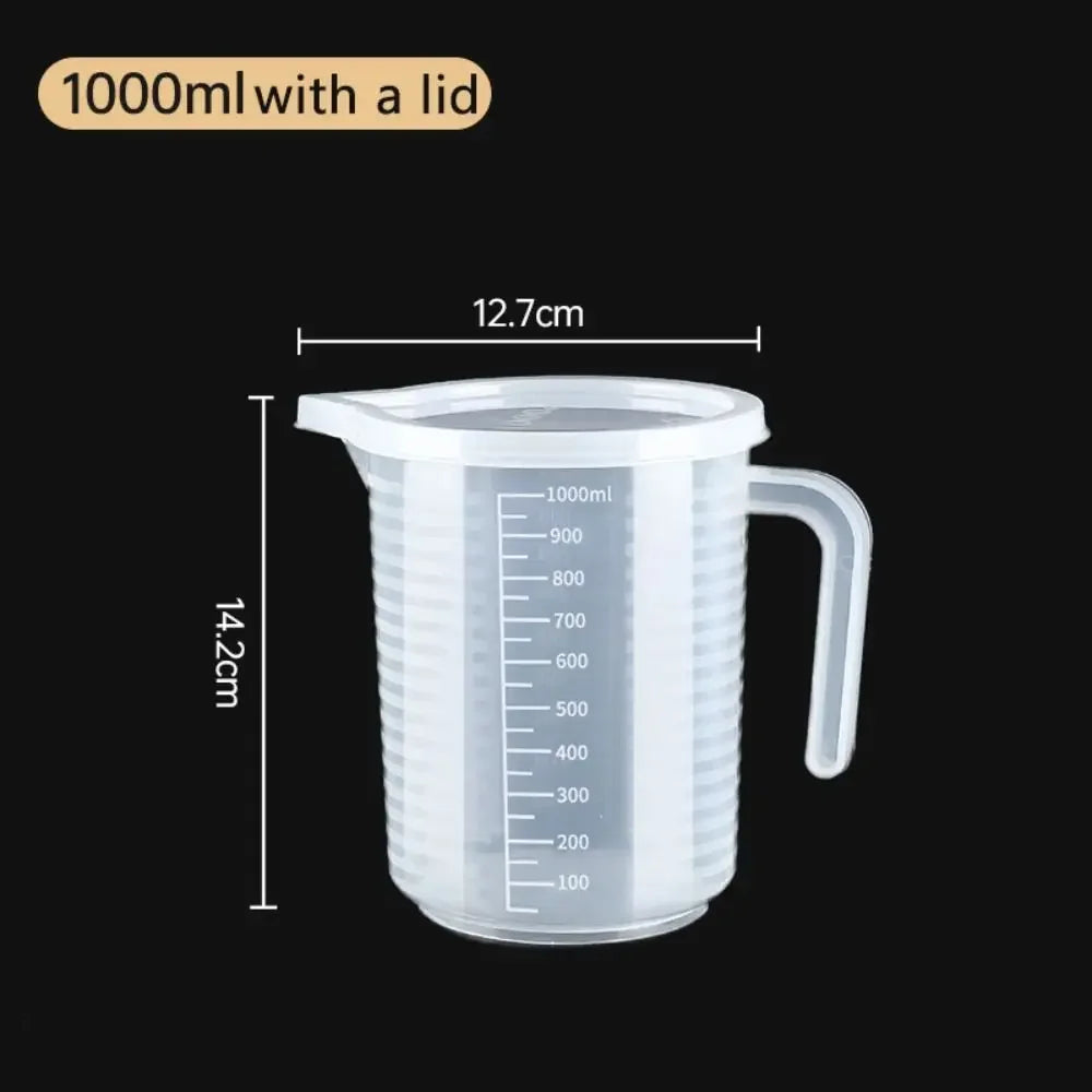 Verre Doseur Plastique Alimentaire avec Graduation – 100ml à 5000ml, Transparent, Cuisine & Laboratoire