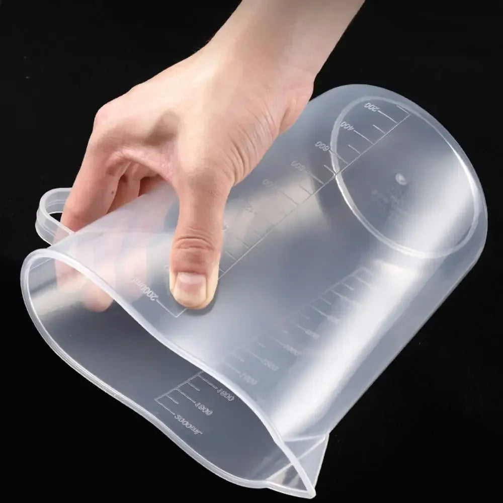 Verre Doseur Plastique Alimentaire avec Graduation – 100ml à 5000ml, Transparent, Cuisine & Laboratoire