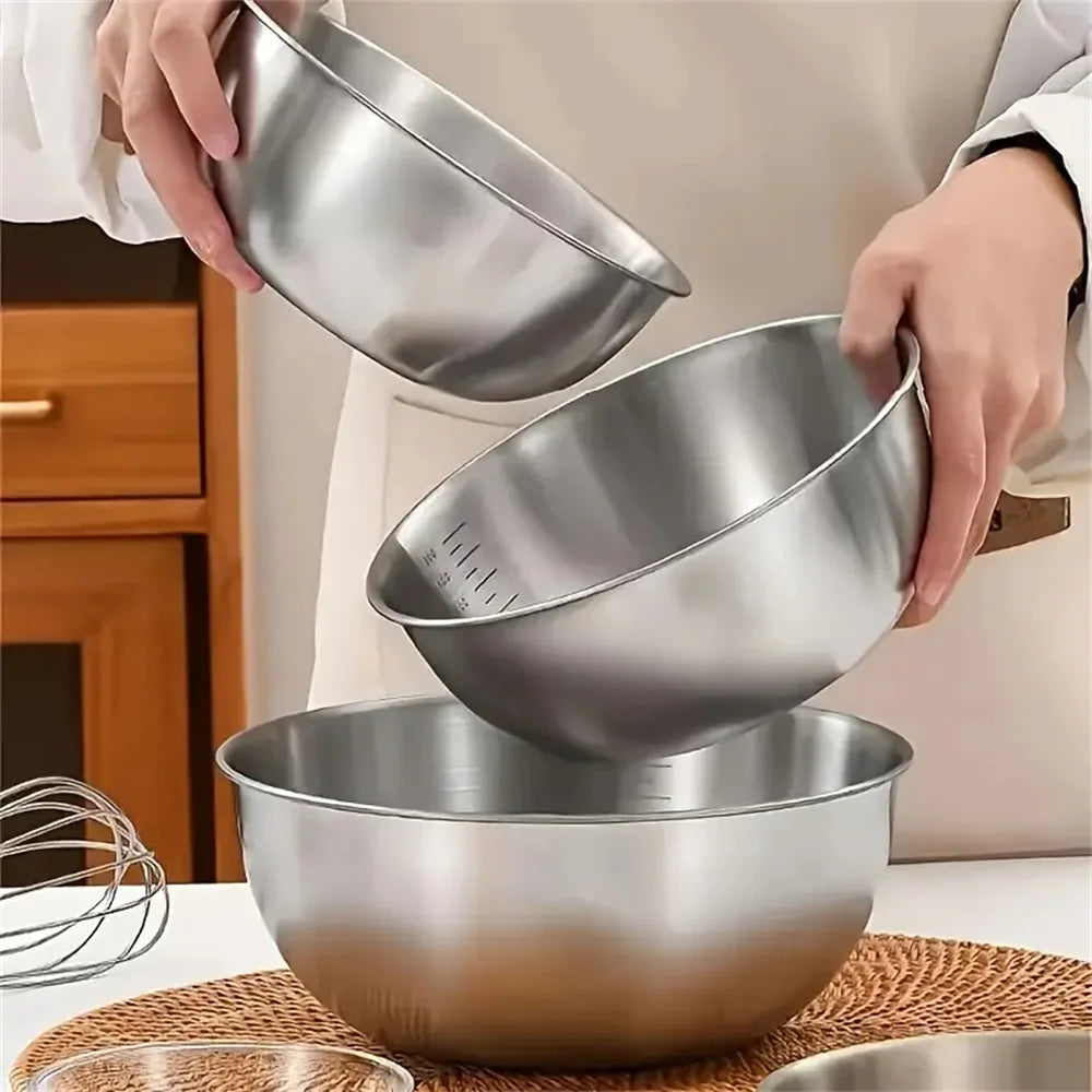 Set de Bols en Inox avec Balance – 1 à 3 Pièces, Grande Capacité | BestConfort