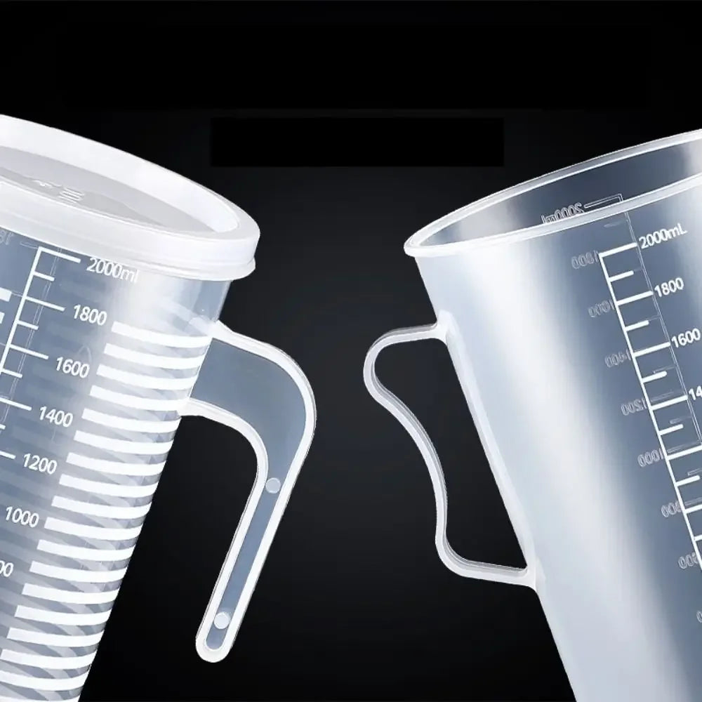 Verre Doseur Plastique Alimentaire avec Graduation – 100ml à 5000ml, Transparent, Cuisine & Laboratoire