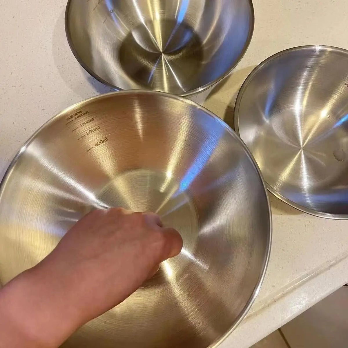 Set de Bols en Inox avec Balance – 1 à 3 Pièces, Grande Capacité | BestConfort