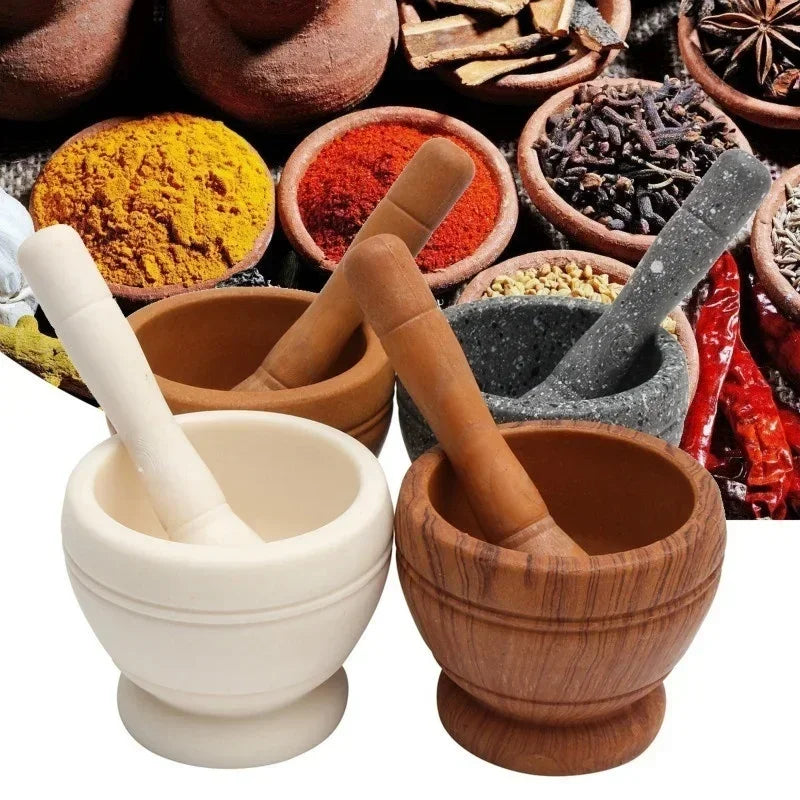 Mortier et pilon en résine — broyeur d’ail, épices & herbes