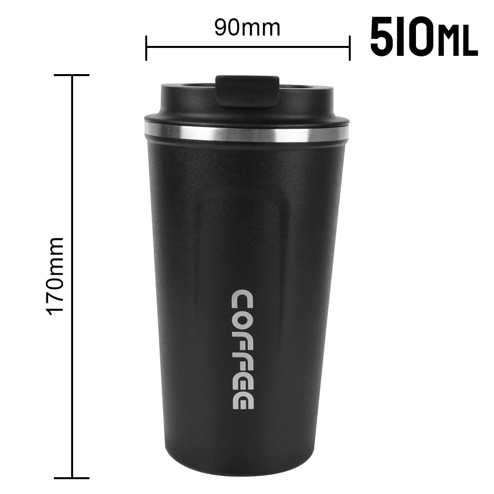 Mug Thermos Isotherme 380/510ml – Tasse de Voyage en Acier Inoxydable