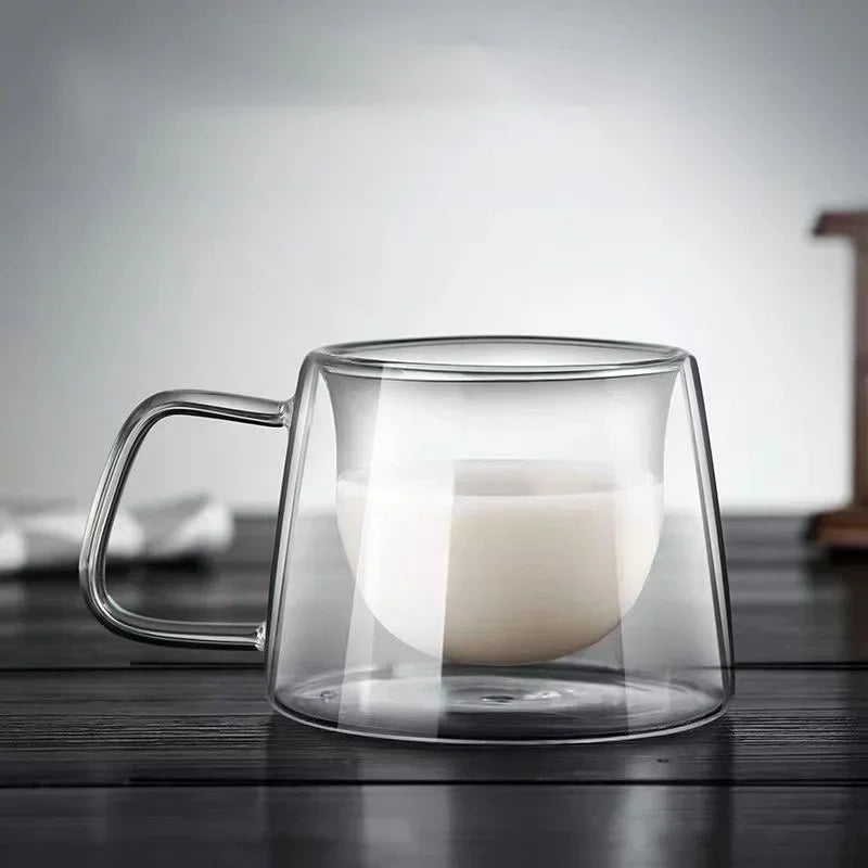 Tasse Espresso Double Paroi 200ml en Verre Borosilicate – Mug Café Transparent