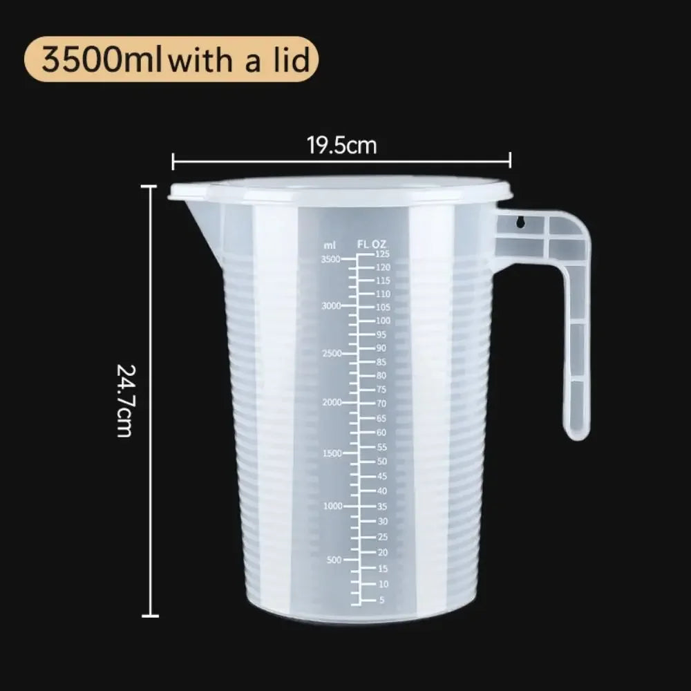 Verre Doseur Plastique Alimentaire avec Graduation – 100ml à 5000ml, Transparent, Cuisine & Laboratoire