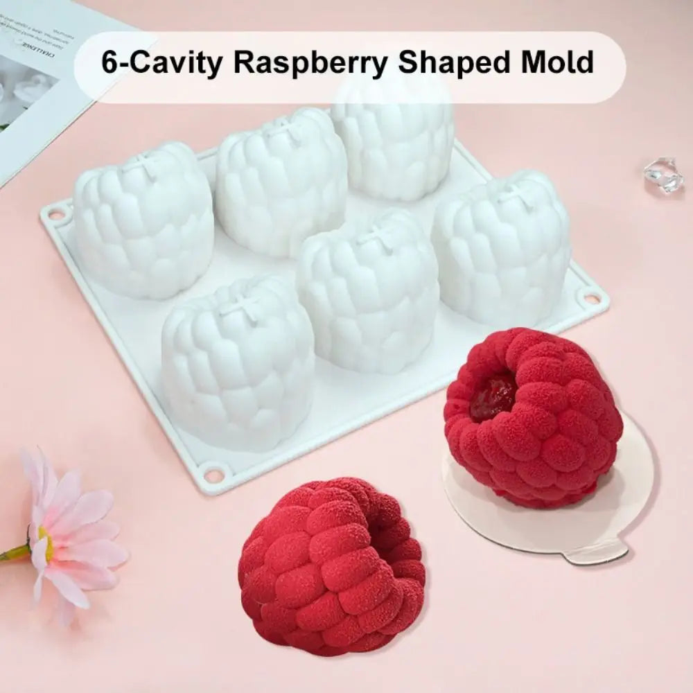 Moule Silicone Framboise — 6 Cavités, Sans BPA, Résistant à la Chaleur