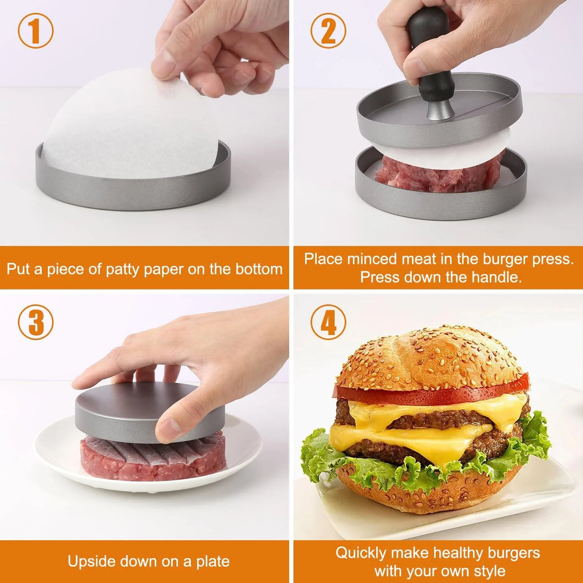 Presse à Burger Aluminium – Patty Maker BBQ & Grill | BestConfort