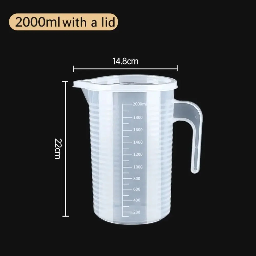 Verre Doseur Plastique Alimentaire avec Graduation – 100ml à 5000ml, Transparent, Cuisine & Laboratoire