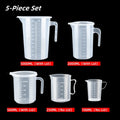 Verre Doseur Plastique Alimentaire avec Graduation – 100ml à 5000ml, Transparent, Cuisine & Laboratoire