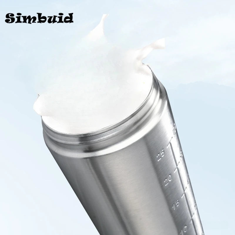 Shaker Protéiné 500/750ml en Acier Inoxydable – Bouteille Sport Étanche avec Graduation