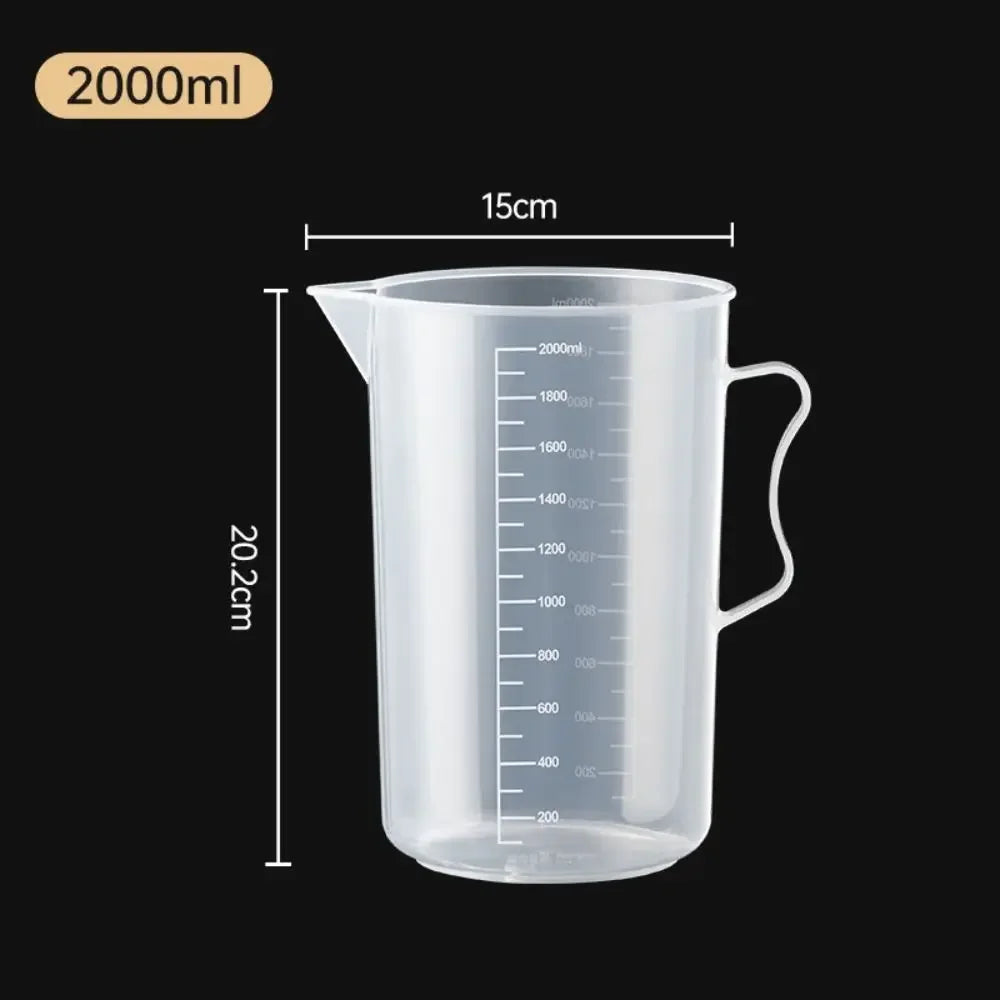 Verre Doseur Plastique Alimentaire avec Graduation – 100ml à 5000ml, Transparent, Cuisine & Laboratoire