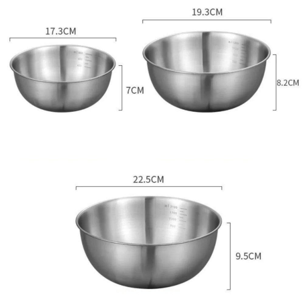 Set de Bols en Inox avec Balance – 1 à 3 Pièces, Grande Capacité | BestConfort