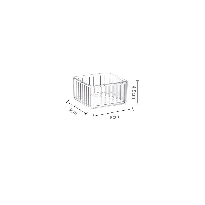 Boîte de Rangement Transparente en Plastique – Organisateur de Bureau, Bijoux et Maquillage
