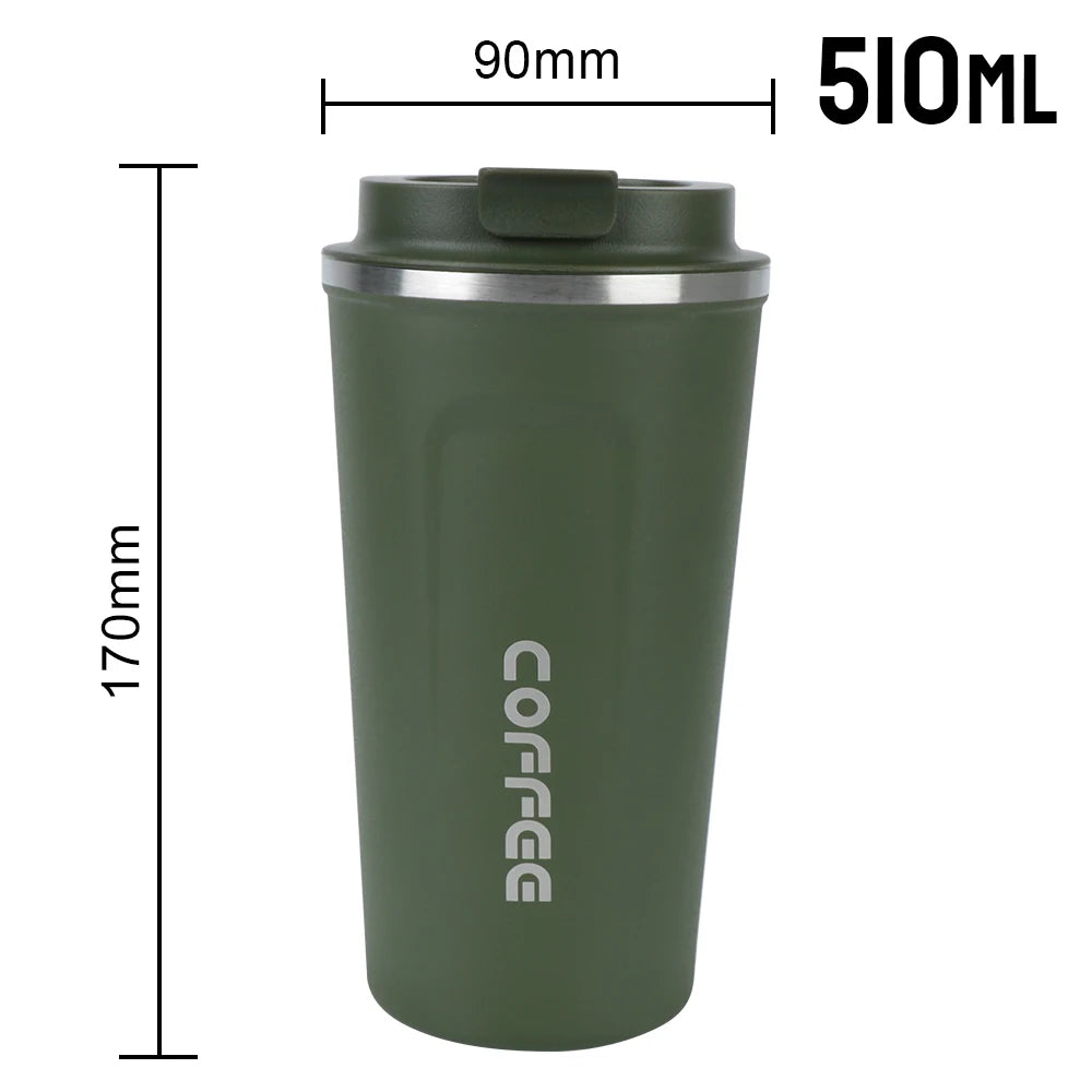 Mug Thermos Isotherme 380/510ml – Tasse de Voyage en Acier Inoxydable
