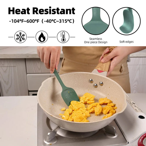 Ensemble d'Ustensiles de Cuisine en Silicone 6 ou 9 Pièces – Grattoir, Pinceau, Résistant à la Chaleur, Alimentaire