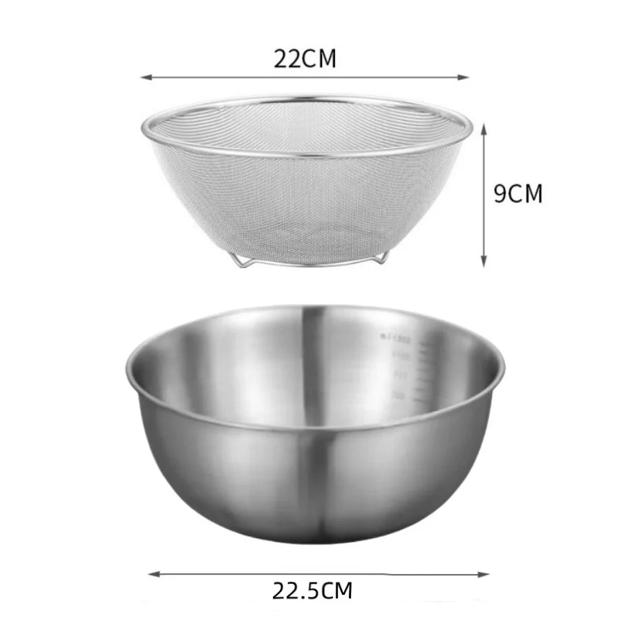 Set de Bols en Inox avec Balance – 1 à 3 Pièces, Grande Capacité | BestConfort